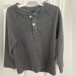 Janie and Jack Charcoal Henley Sweater